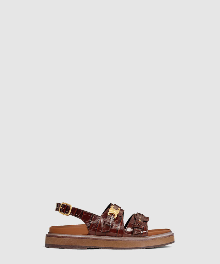 레플리카|이미테이션 celine-셀린느샌들-티피-트리오페-카프스킨-다크-브라운-359813