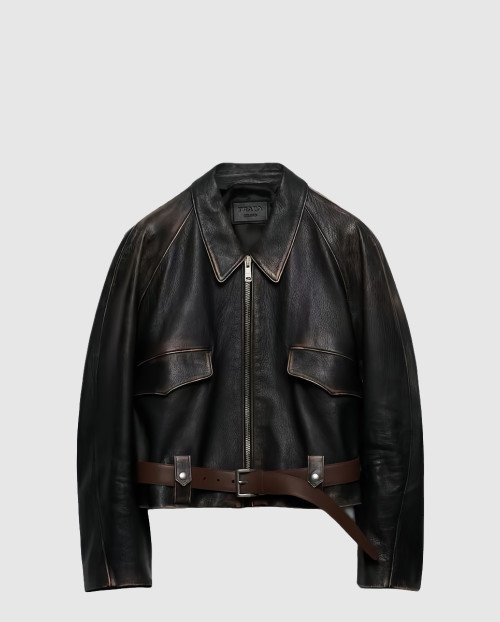 [PRADA-프라다]가죽 블루종 재킷 58A170