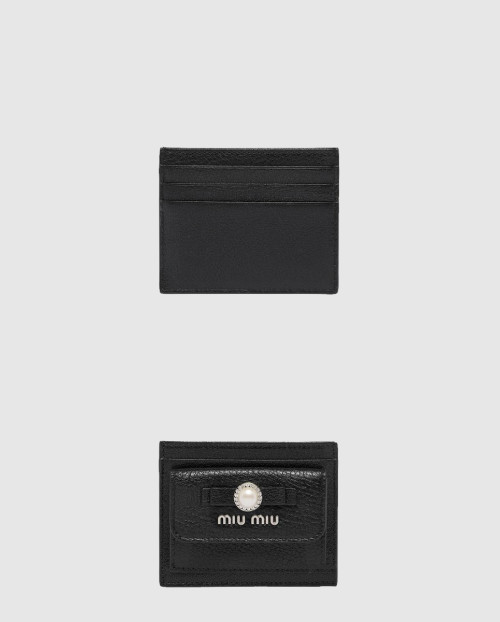 [MIUMIU-미우미우]마드라스 가죽 카드 지갑 5MC081