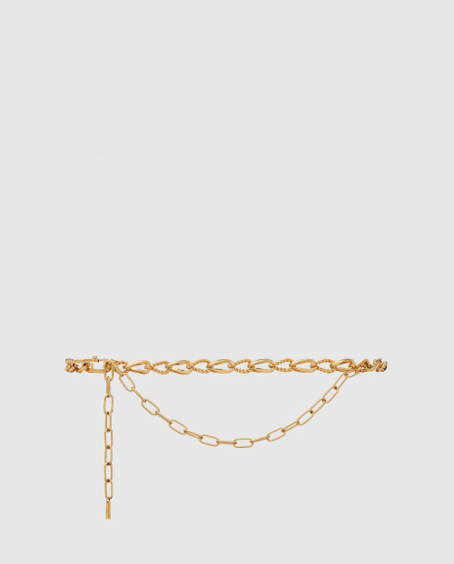 [SAINT LAURENT-생로랑]메탈 이중 체인 벨트 660507