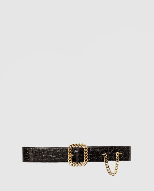 [SAINT LAURENT-생로랑]사각 체인 버클 벨트 640575