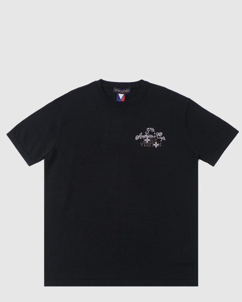 [LOUIS VUITTON-루이비통]엠벨리시드 쇼트 슬리브드 코튼 크루넥 1AFVS9