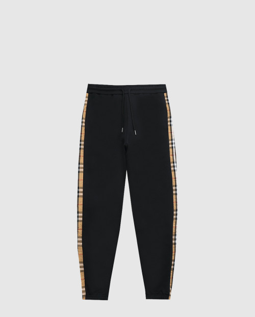 [BURBERRY-버버리]사이드 체크 디테일 코튼 스웨트팬츠 8026273