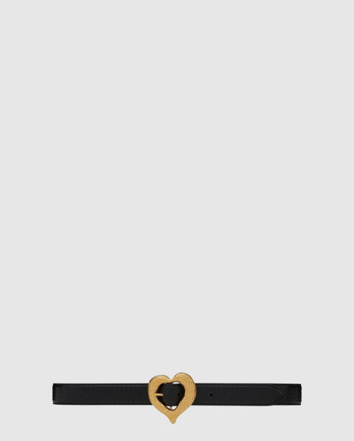 [SAINT LAURENT-생로랑]칠한 비단 가죽 하트 모양 벨트 650322
