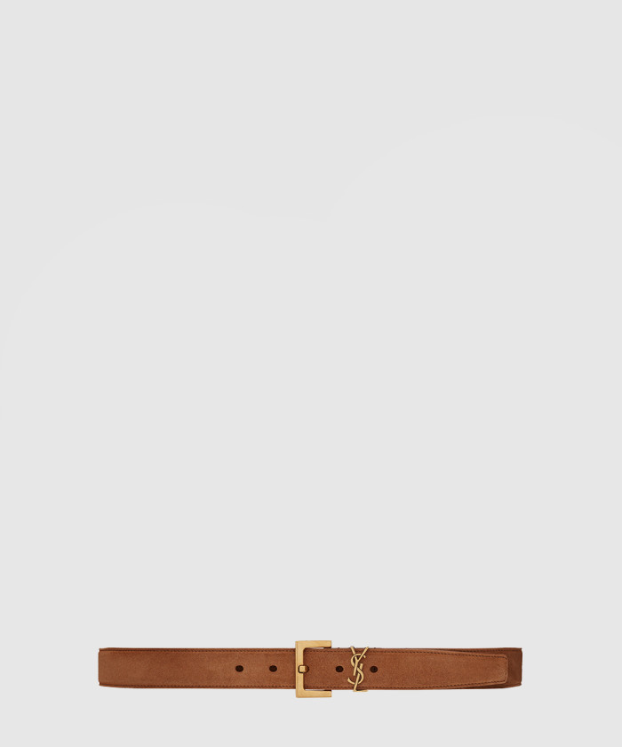 레플리카|이미테이션 saint-laurent-생로랑스퀘어-버클을-장식한-스웨이드-소재의-cassandre-벨트