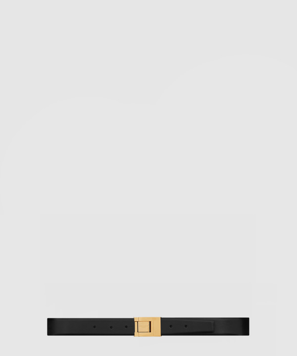 [SAINT LAURENT-생로랑]부드러운 가죽 소재의 생 로랑 스퀘어 버클 벨트 733514