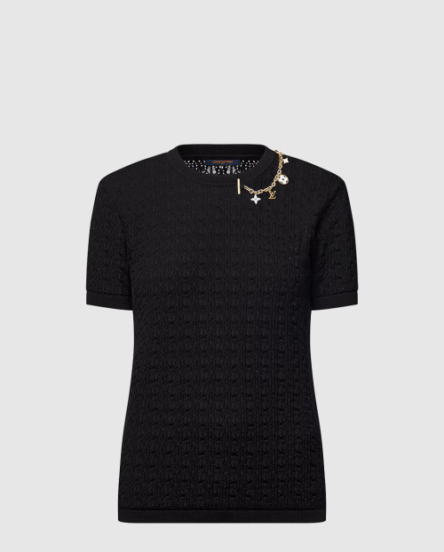 [LOUIS VUITTON-루이비통]레이스 니트 참 티셔츠 1AFZLV