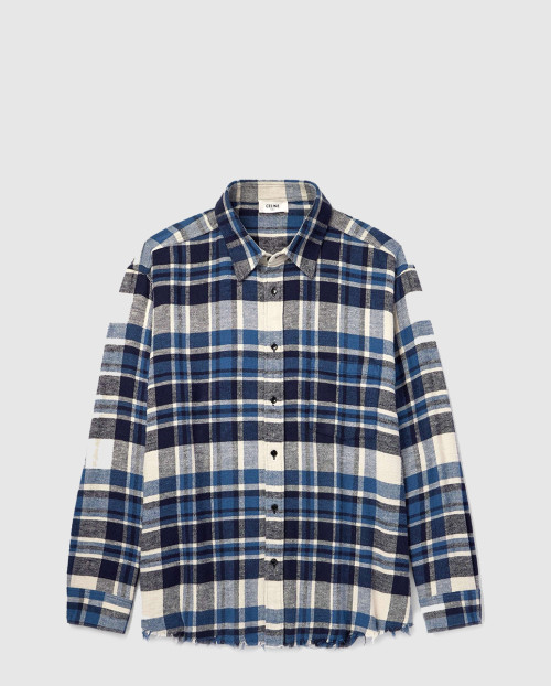 [CELINE-셀린느]플레이드 체크 코튼 플란넬 셔츠 2C59A3