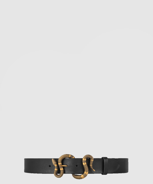 [GUCCI-구찌]스네이크 버클 가죽 벨트 458935