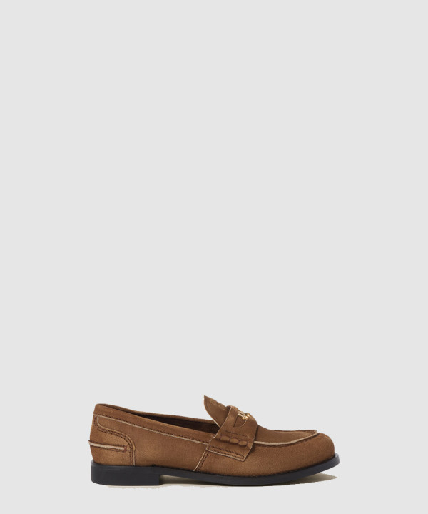 [MIUMIU-미우미우]페이디드 스웨이드 로퍼 5D773D