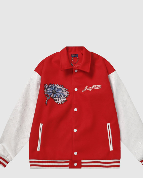 [LOUIS VUITTON-루이비통]사이키델릭 플라워 엠브로이더드 바시티 블루종 1AB8I1