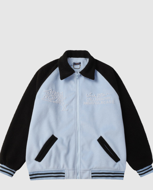 [LOUIS VUITTON-루이비통]시어링 울 바시티 블루종 1AFAJ4