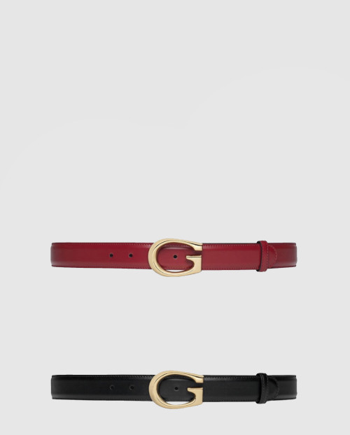 [GUCCI-구찌]G 버클 레더 벨트 655566