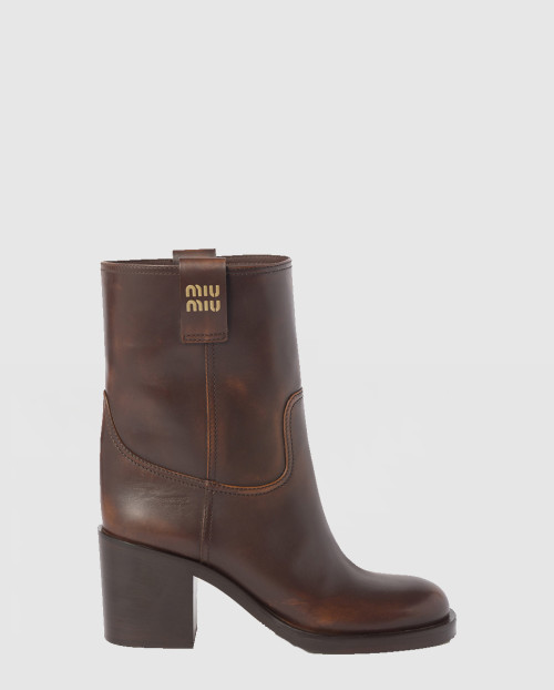 [MIUMIU-미우미우]퓌메 가죽 부티 5U966D