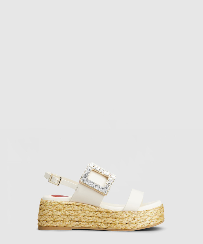 레플리카|이미테이션 roger-vivier-로저비비에다이아몬드-버클-레더-라피아-웨지-샌들-7343