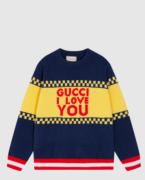 [GUCCI-구찌]코튼 울 위드 인타르시아 스웨터 743127