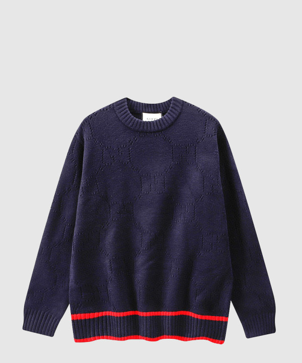 [GUCCI-구찌]GG 웹 패턴 코튼 니트 스웨터 692157