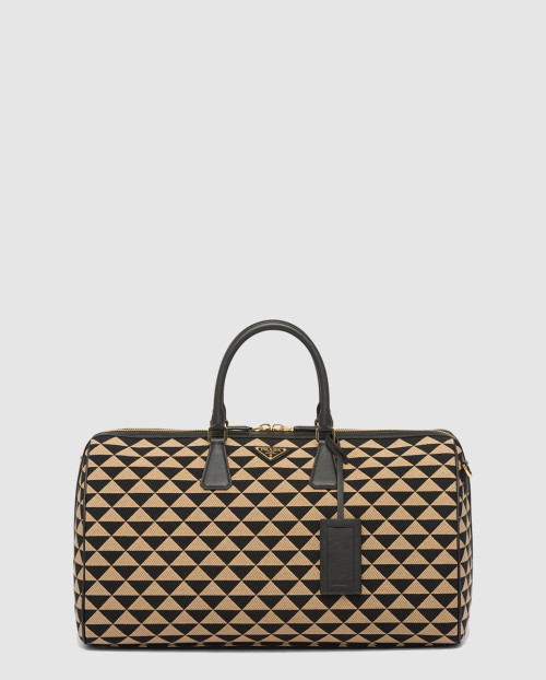 [PRADA-프라다]심볼 자수 패브릭 트래블백 2VC018