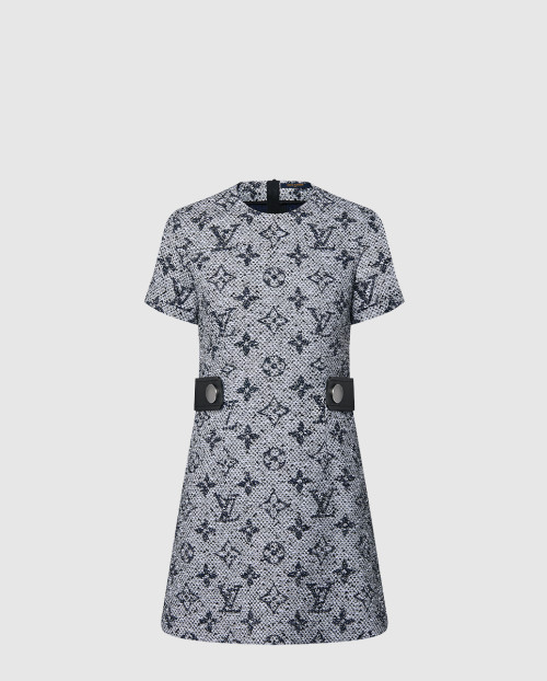 [LOUIS VUITTON-루이비통]모노그램 트위드 마르탱갈 드레스 1AFSX0