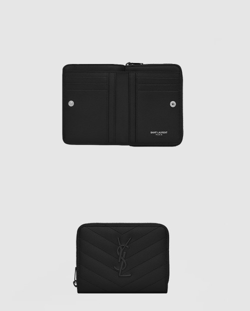 [SAINT LAURENT-생로랑] 컴팩트 지퍼 어라운드 지갑 668288
