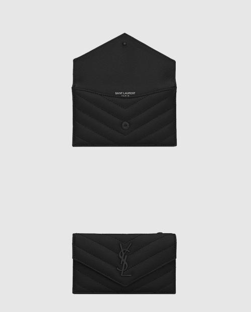 [SAINT LAURENT-생로랑]CASSANDRE MATELASSÉ FRAGMENTS 플랩 카드 케이스 612808