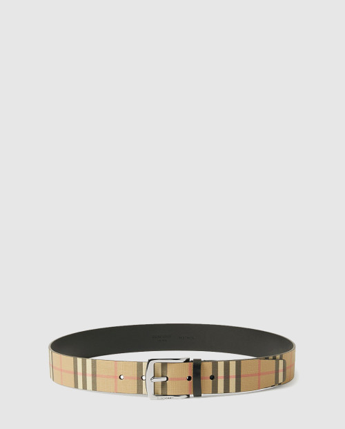 [BURBERRY-버버리]빈티지 체크 및 가죽 벨트  80527821