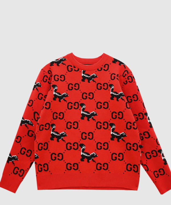 [GUCCI-구찌]GG 스컹크 로고 울 니트 711576