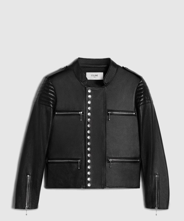 [CELINE-셀린느]레이서 소프트 램스킨 재킷 2EG693