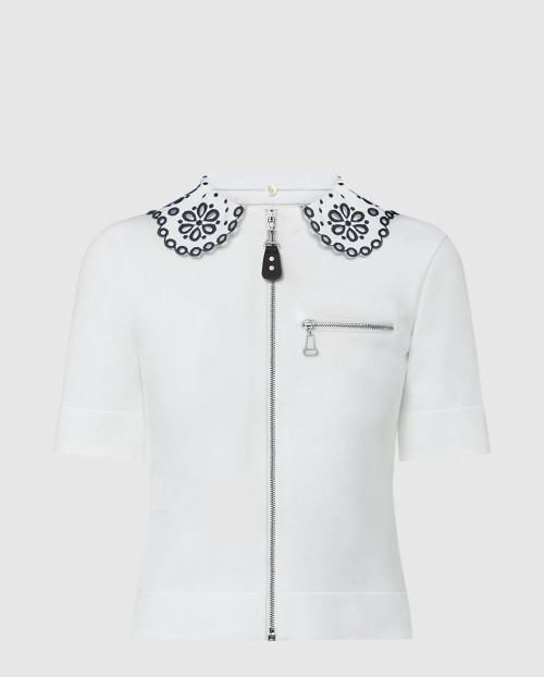 [LOUIS VUITTON-루이비통]브로더리 칼라 집업 니트 톱 1AGAG3