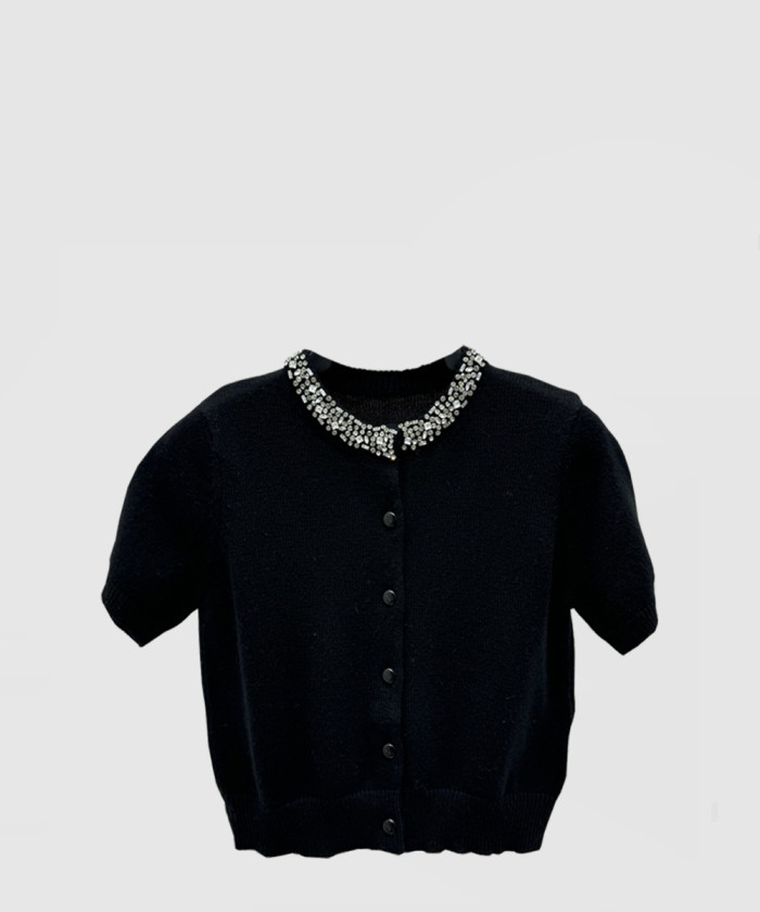 레플리카|이미테이션 celine-셀린느캐시미어-자수-크롭-가디건-2ad8a9
