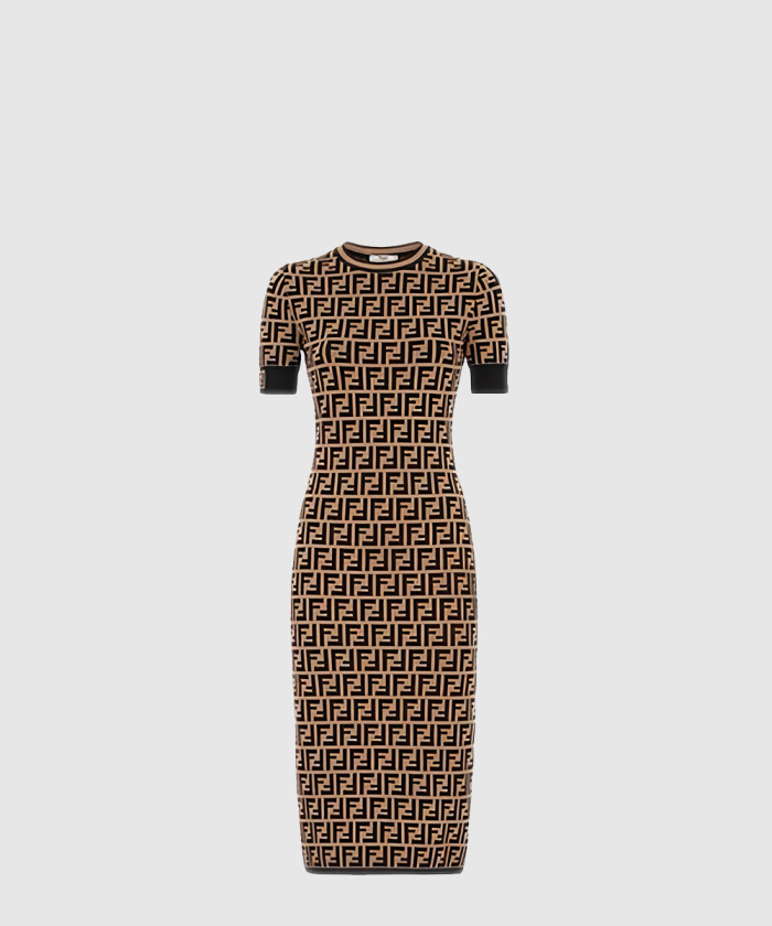레플리카|이미테이션 fendi-펜디올오버-ff-숏슬리브-슬림-원피스-fzd753