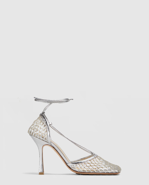 [BOTTEGA-보테가베네타]스트레치 레이스업 샌들 764422