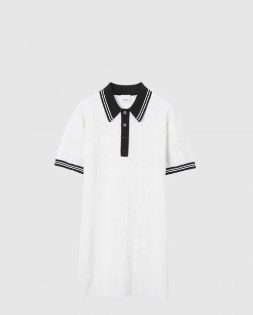 [BURBERRY-버버리]체크 테크니컬 코튼 폴로 셔츠 드레스 80726511