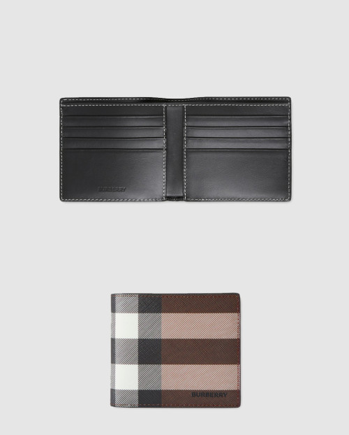 [BURBERRY-버버리]체크 레더 바이폴드 지갑 80527901