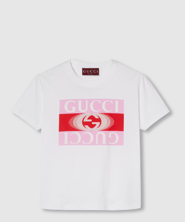 [GUCCI-구찌]구찌 프린트 코튼 저지 티셔츠 787299