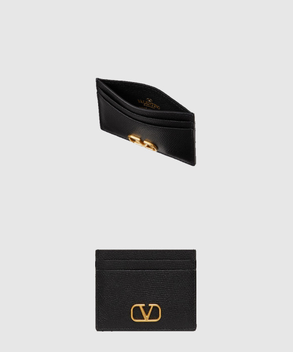 [VALENTINO-발렌티노]브이로고 시그니처 스탐파 알체 카프스킨 카드 케이스