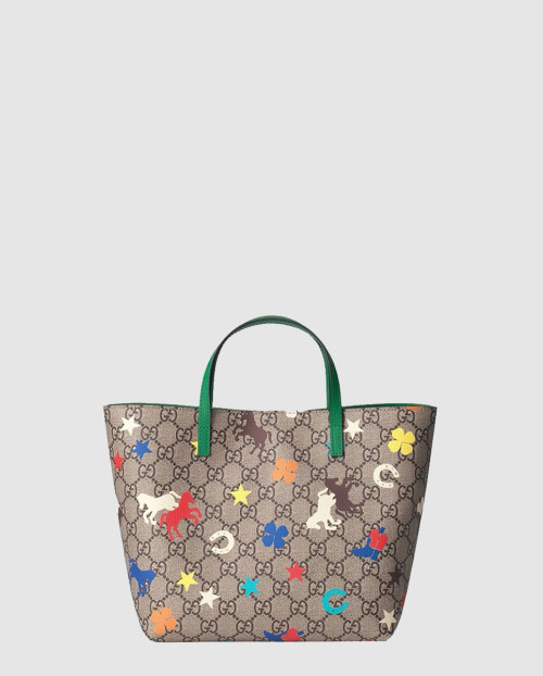 [GUCCI-구찌]플라워 캔버스 토트백 410812