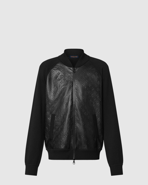 [LOUIS VUITTON-루이비통]레더 앤드 니티드 울 블루종 1ABJ1Y