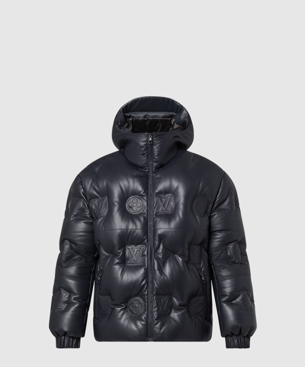 [LOUIS VUITTON-루이비통]모노그램 레더 후디드 다운 재킷 1AAUZG