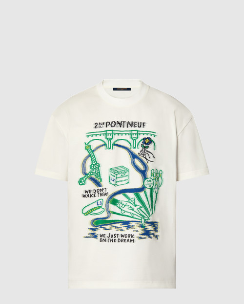 [LOUIS VUITTON-루이비통]인따르시아 그래픽 코튼 티셔츠 1AFJFQ