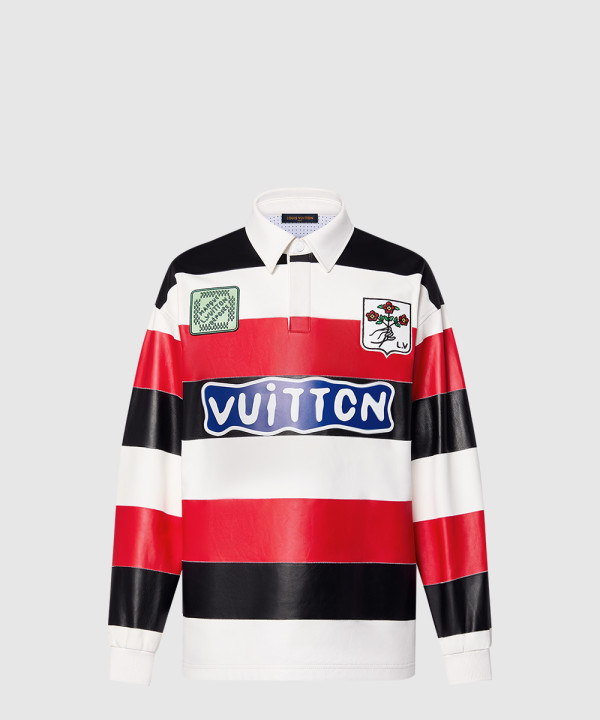 [LOUIS VUITTON-루이비통]롱 슬리브드 레더 인따르시아 럭비 폴로 1AFIS2