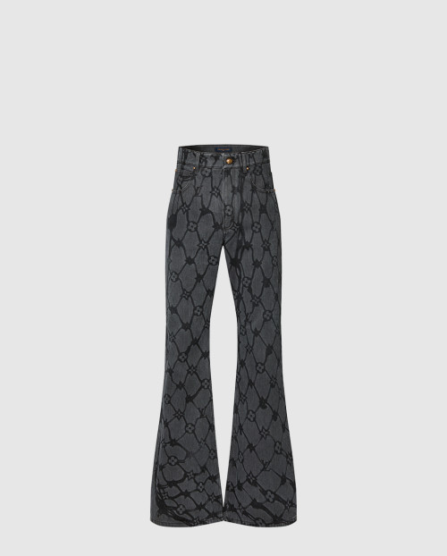 [LOUIS VUITTON-루이비통]모노그램 데님 플레어드 팬츠 1AFQF6