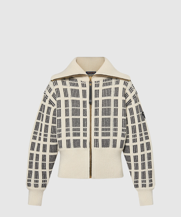 [LOUIS VUITTON-루이비통]그래픽 트위드 니트 집업 재킷 1AFTXN