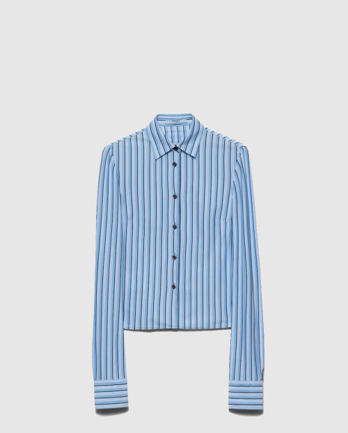 [PRADA-프라다]스트라이프 피케 셔츠 P468H