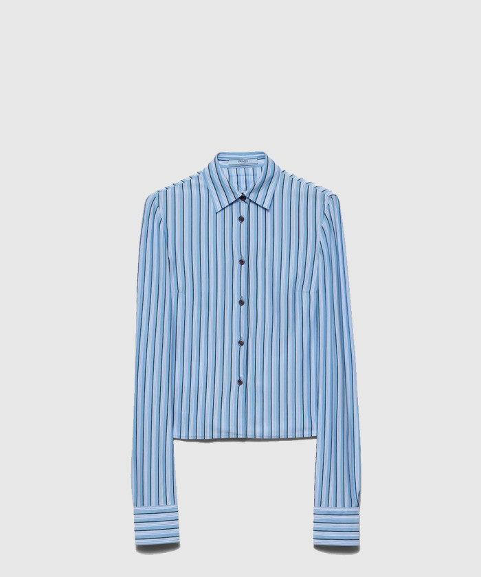 레플리카|이미테이션 prada-프라다스트라이프-피케-셔츠-p468h