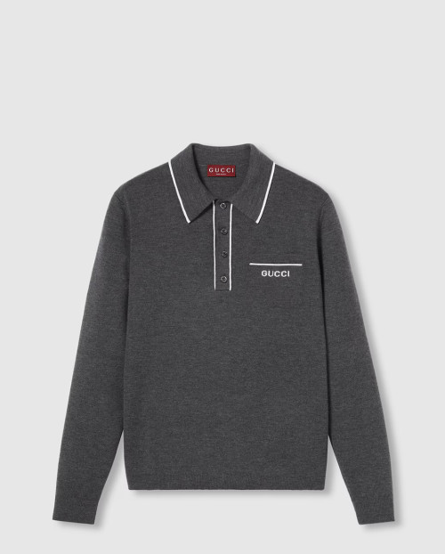 [GUCCI-구찌]코튼 저지 폴로 탑 802173