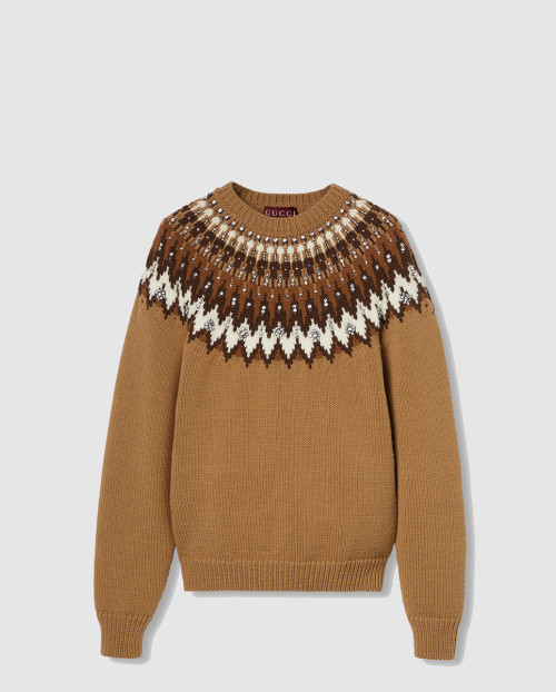 [GUCCI-구찌]노르웨지안 울 자카드 스웨터 796251