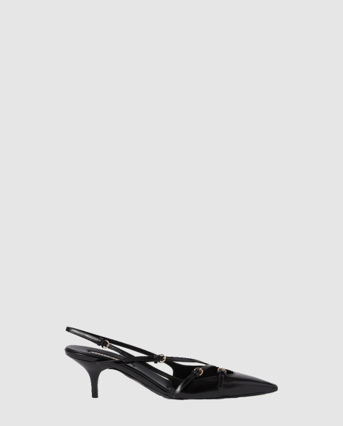 [MIUMIU-미우미우]버클 장식의 브러쉬드 가죽 슬링백 5I013E