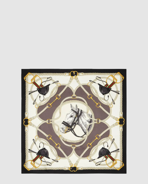 [GUCCI-구찌]에퀘스트리안 프린트 실크 스카프 766327