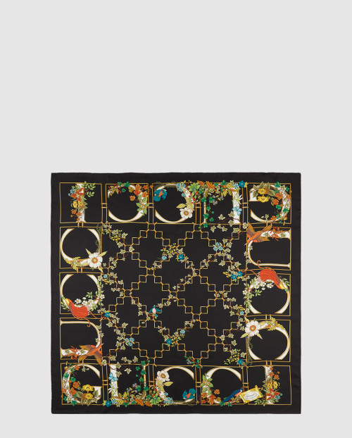 [GUCCI-구찌]애니멀 플로라 프린트 실크 까레 777353